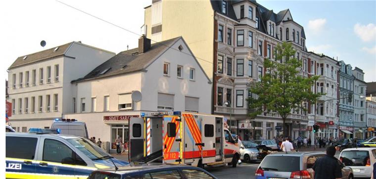 Bei einem Unfall auf der Hafenstraße wurde ein Motorradfahrer verletzt. 