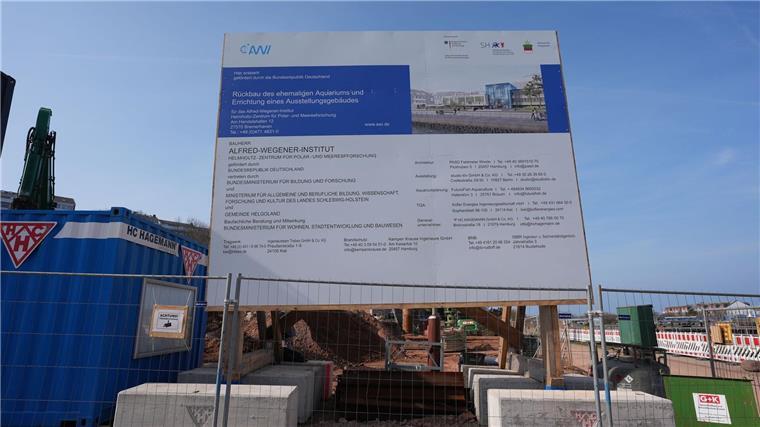 Ausstellung Bluehouse auf Helgoland öffnet später Beim Bau des Bluehouses gibt es immer wieder Verzögerungen (Archivbild).