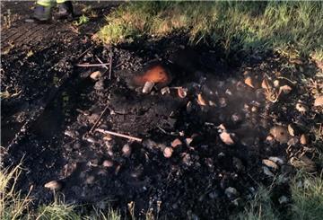Beim Grillen hatte das Feuer auf eine Kabelrolle übergegriffen.