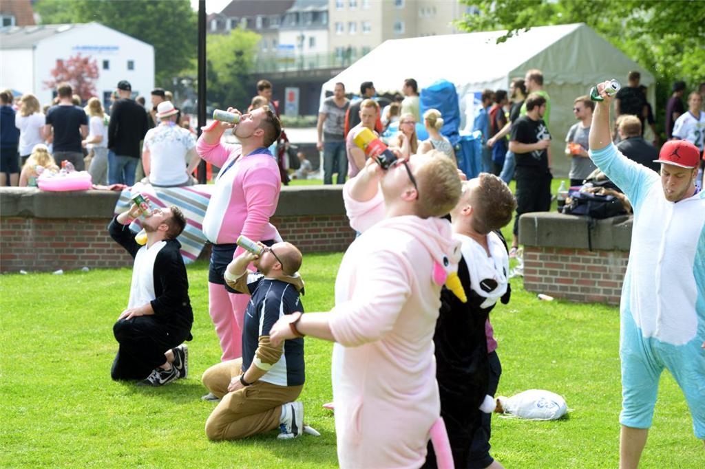 Beim Trinkspiel Flunkyball floss reichlich Bier. 