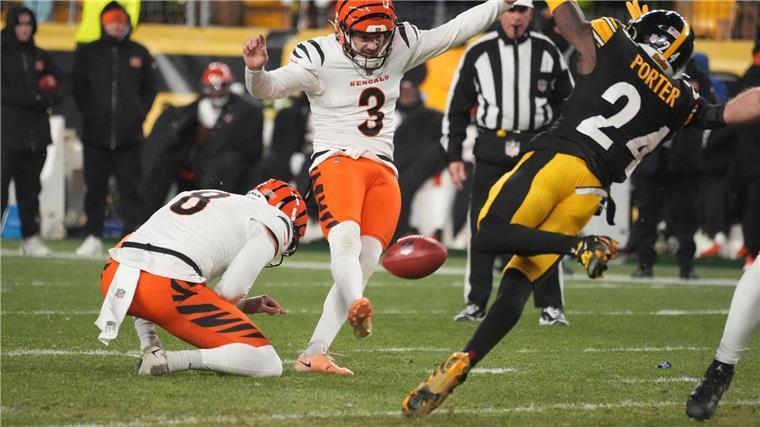 Bengals-Kicker Cade York verwandelte vier Field Goals.