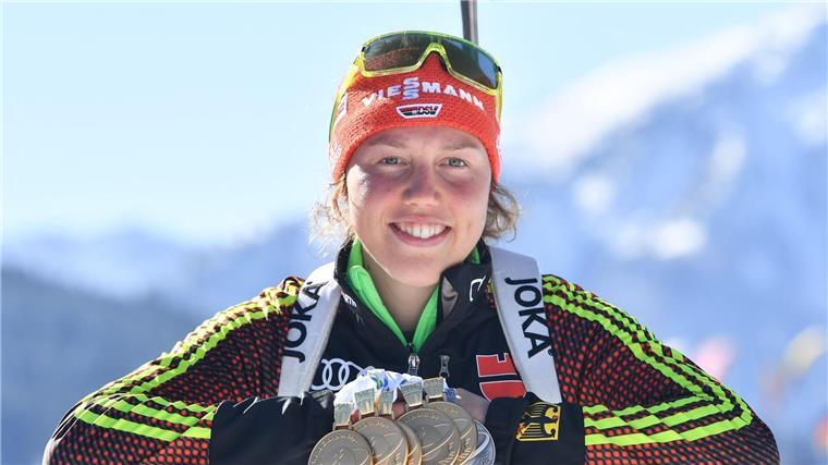 Biathletin Laura Dahlmeier schaffte bei der WM 2017 Historisches.