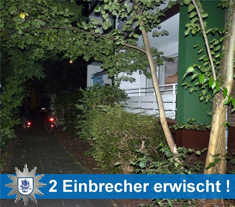 Vorsicht, wachsamer Nachbar: Polizei schnappt Einbrecher Die Polizei Bremerhaven hat am Donnerstagabend zwei Einbrecher in der Wurster Straße festgenommen.