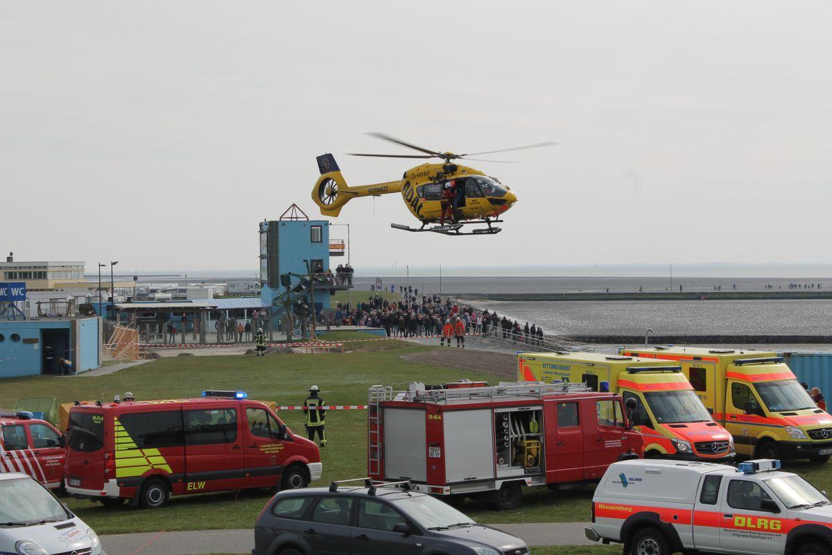 Erneut ein Rettungseinsatz an der Butjadinger Küste Erneut ein Rettungseinsatz an der Butjadinger Küste