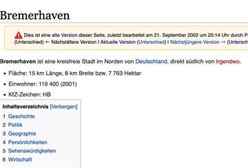 Ein junger Mann aus München brachte Bremerhaven in Wikipedia