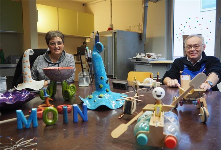 Birgit Dipper und Harry Barwich engagieren sich im Mehrgenerationenhaus vor allem in den Kreativangeboten. Und das schon seit einigen Jahren.