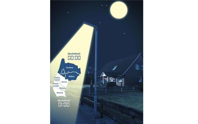 Bisher durchzog immer noch ein „Lichtäquator“ die Gemeinde Wurster Nordseeküste. Dieser soll jetzt verschwinden, dafür hat sich der Rat mehrheitlich ausgesprochen.