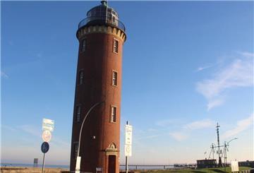 Der "Hamburger Leuchtturm" in Cuxhaven.