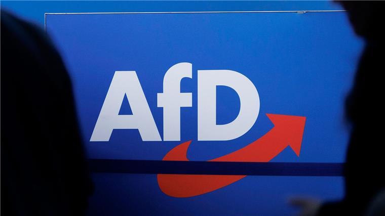 Blick auf das Parteilogo bei einem AfD-Bundesparteitag.