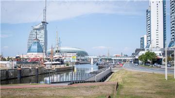 Blick auf den Alten Hafen in Bremerhaven.