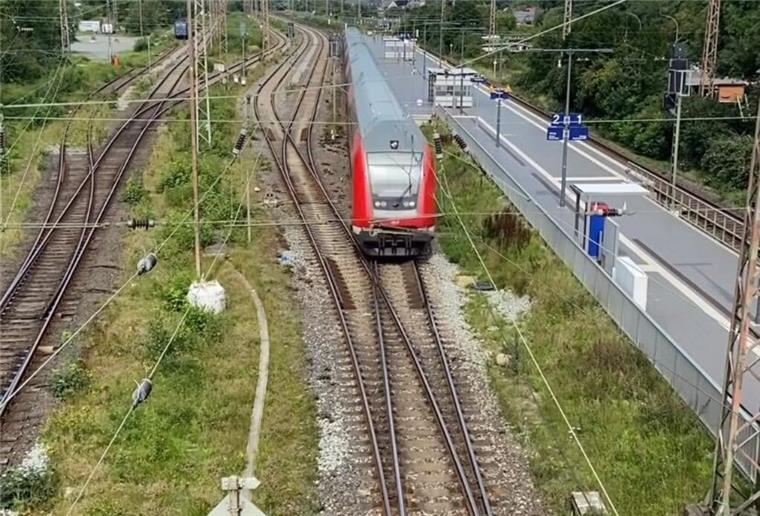 Blick auf den Wulsdorfer Bahnhof.