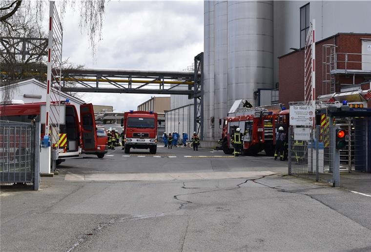 Blick auf die Einsatzstelle von der Straße aus.