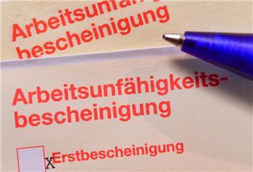 Eine Arbeitsunfähigkeitsbescheinigung.