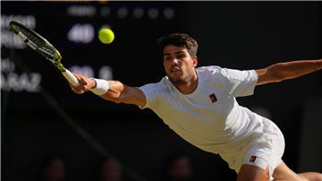 Carlos Alcaraz erreicht zum dritten Mal in Serie das Wimbledon-Halbfinale.