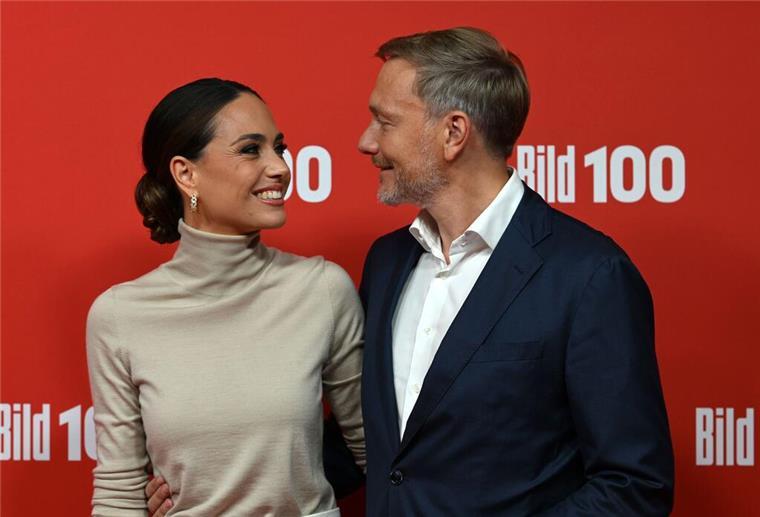 Christian Lindner und Franca Lehfeldt erwarten ihr erstes gemeinsames Kind. (Archivbild)