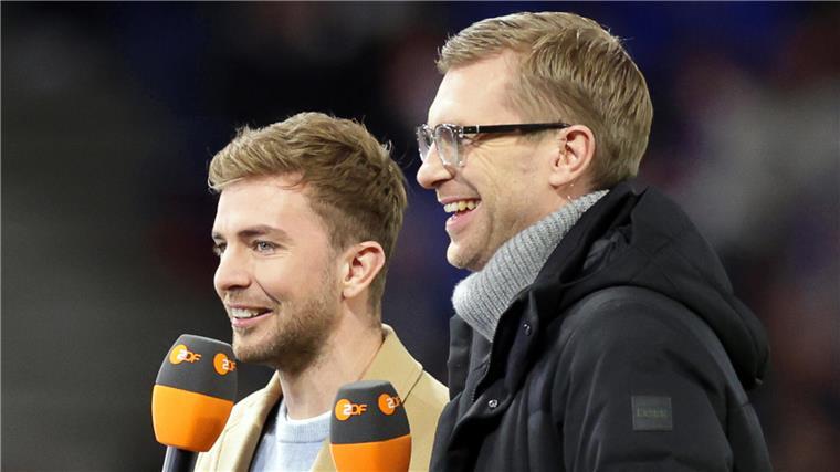 Christoph Kramer (li.) und Per Mertesacker: Die beiden Ex-Nationalspieler analysieren und kommentieren die ZDF-Spiele - und geraten sich regelmäßig in die Haare.