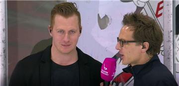 Christoph Schubert (links) und Michael Maske auf dem Eis - kurz vor dem Unfall.