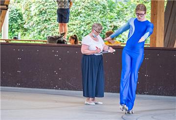 Deutsche Meisterschaften im Rollkunstlauf/Pflichtlaufen auf der Rollsportanlage im Bürgerpark. 