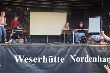Das Apfelfischen sorgte für große Stimmung.