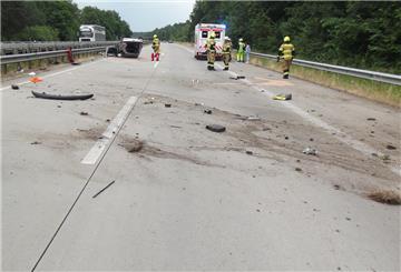 Die Unfallstelle auf der A27.