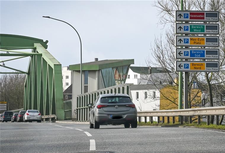 Das Bremerhavener Parkleitsystem - hier in der Grimsbystraße - ist defekt.
