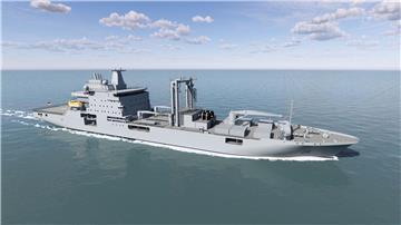 Das computergenerierte Bild zeigt einen Marinebetriebsstoffversorger (MBV) 707.