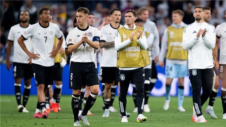Das deutsche Team nach dem verlorenen Spiel.