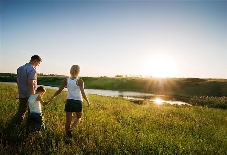 Familie auf dem Land