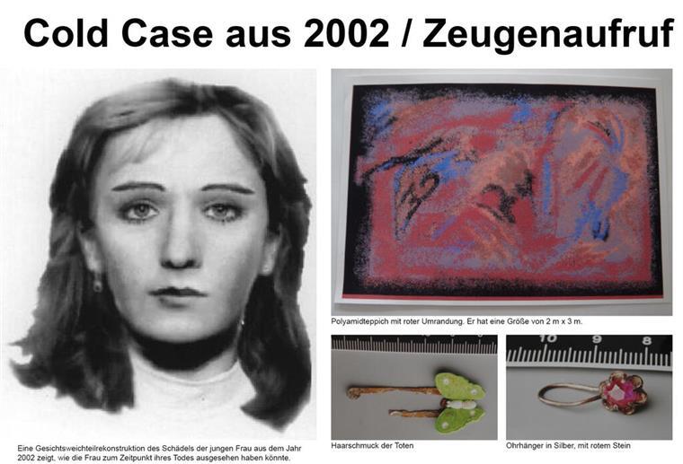 Bremer „Cold-Case“ bei Aktenzeichen XY: Tote aus der Weser Das Fahndungsplakat der Moko "Carpet".