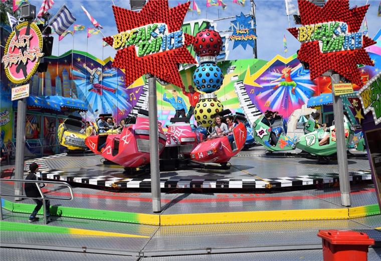 Das Fahrgeschäft Breakdance darf auch diesmal beim Jahrmarkt nicht fehlen.