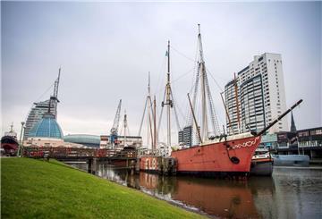 Das Feuerschiff „Elbe 3“ liegt im Museumshafen vom Deutschen Schifffahrtsmuseum in Bremerhaven.