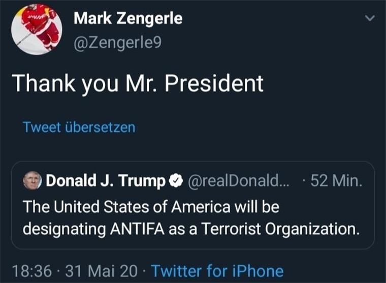 Das ist der bereits gelöschte Twitterbeitrag des Eishockey-Profis.