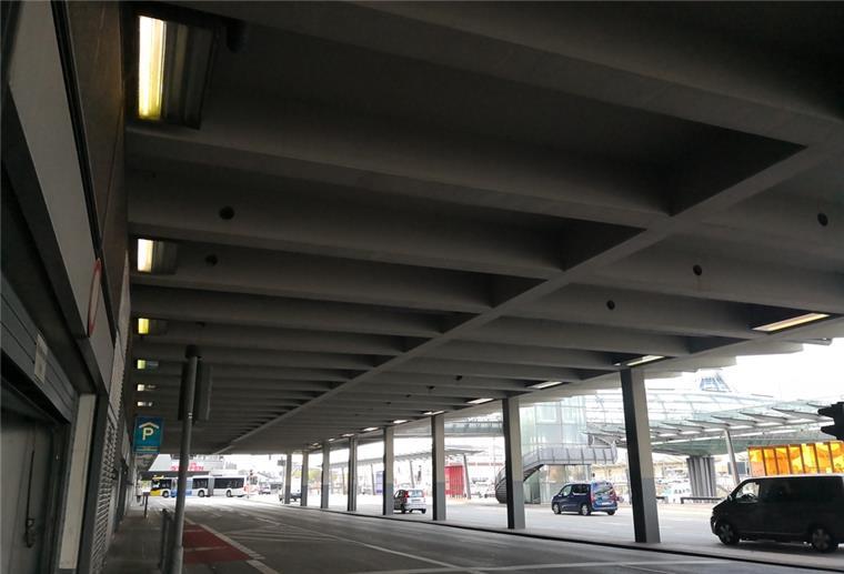 Blick in die überbaute Columbusstraße
