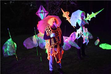 Das Lichterspektakel im Speckenbüttler Park geht am 28. September in die 16. Runde. Das bunte Lichtfestival lockt mit einem Abend voller Lichtinstallationen, bunten Tänzern und Feuershows. Foto: Scheer