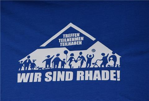 Das Logo "Wir sind Rhade!" begleitet die Rader schon seit Jahren. Motto: Treffen, teilnehmen, teilhaben.