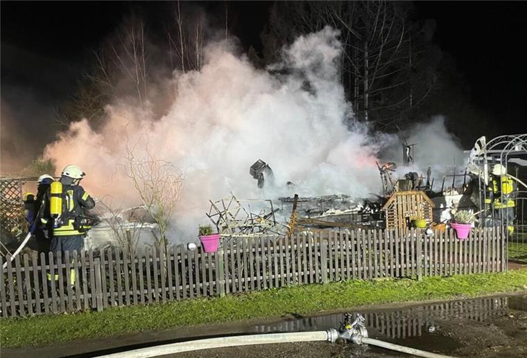 Das Mobilheim in Zeven brannte vollständig nieder.