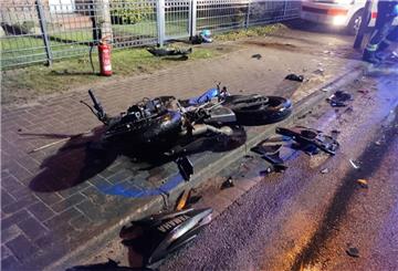 Das Motorrad wurde komplett zerstört.