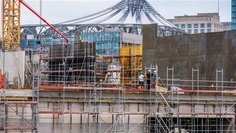 Teurer und später: Museumsneubau in Berlin droht Verzögerung Das neue Museum entsteht in der Nähe des Potsdamer Platzes.