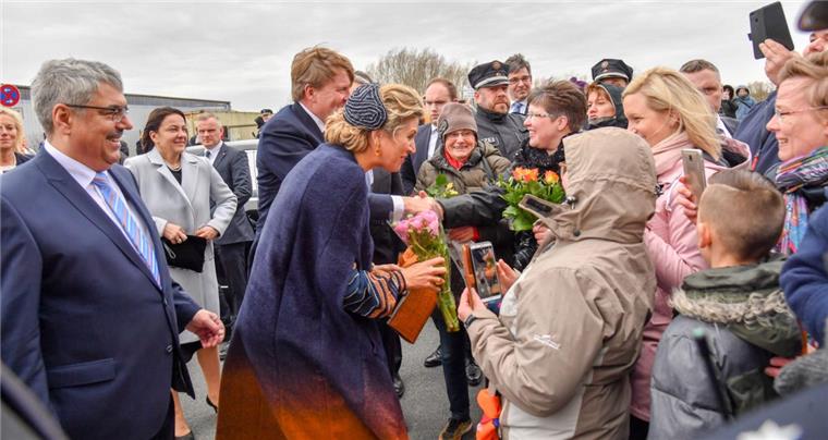 Das niederländische Königspaar wurde in Bremerhaven begrüßt.