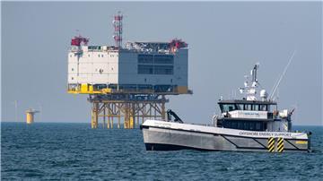 Das Offshore-Umspannwerk für den Windpark Baltic Eagle.