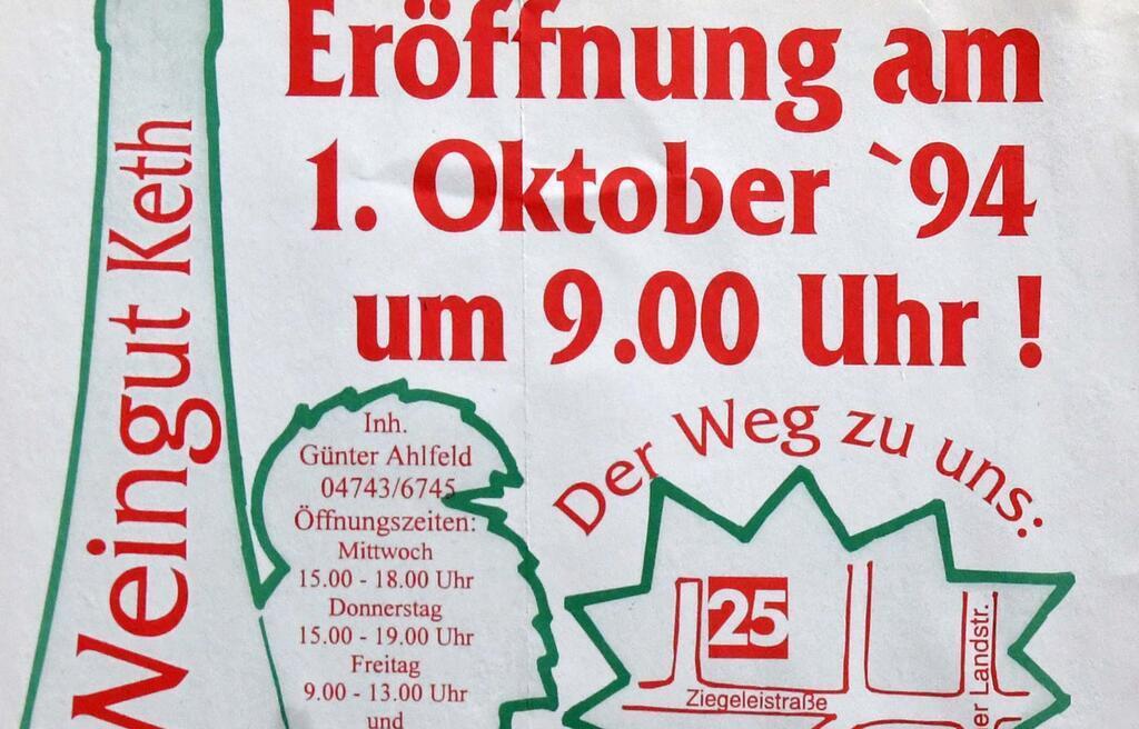 Plakat zur Eröffnung 