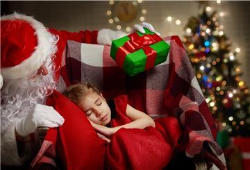 Weihnachtsmann an Heiligabend