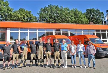Das Team von der Tischlerei Wilhelm Blanke in Spaden.