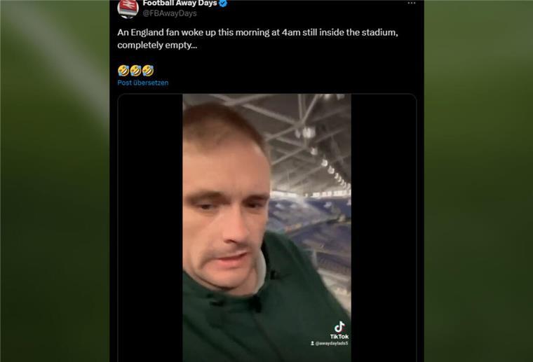 Video-Hit: Engländer wird um 4 Uhr morgens in leerer Schalke-Arena wach Das TikTok-Video eines Engländers, der um 4 Uhr morgens alleine im Schalke-Stadion aufwachte, ging viral.