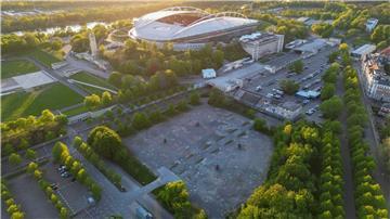 Das Umfeld der Leipziger Red Bull Arena soll mit Blick auf eine deutsche Olympia-Bewerbung umgebaut werden.