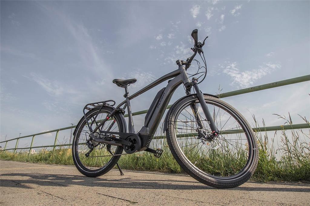 E-Bike vor dem Deich
