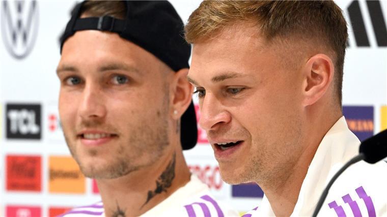 David Raum (l) und Joshua Kimmich haben Respekt vor den Spaniern.