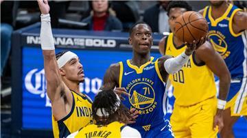 Dennis Schröder traf für die Golden State Warriors gegen die Indiana Pacers nur fünf seiner 13 Versuche aus dem Feld.
