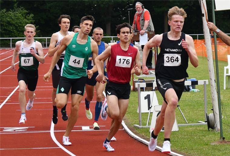 Der 17-jährige Tammo Doerner (vorn) verbesserte sowohl den U18-, als auch den U20-Kreisrekord.
