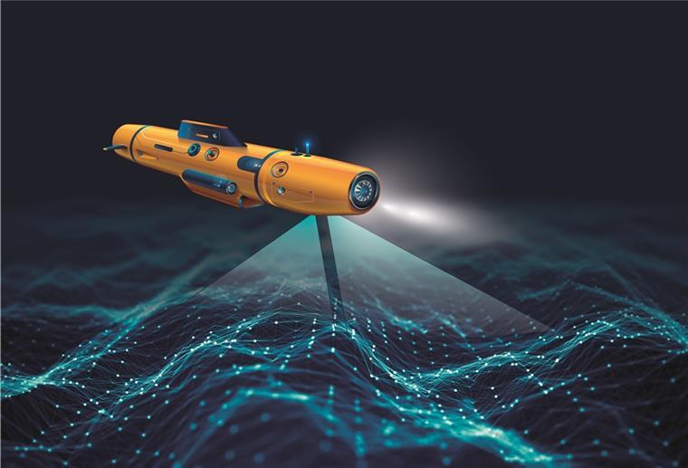 Ein Unter-Wasser-Roboter.